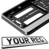 CAR NUMBER PLATE HOLDER WITH CUSTOMISED TEXT FOR ANY CAR BUSINESS WEDDING ADVERT