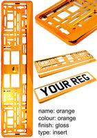 2x CAR NUMBER PLATE HOLDER WITH CUSTOMISED TEXT FOR ANY CAR BUSINESS WEDDING ADVERT