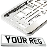 CAR NUMBER PLATE HOLDER WITH CUSTOMISED TEXT FOR ANY CAR BUSINESS WEDDING ADVERT