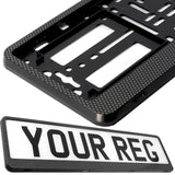 CAR NUMBER PLATE HOLDER WITH CUSTOMISED TEXT FOR ANY CAR BUSINESS WEDDING ADVERT