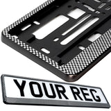 CAR NUMBER PLATE HOLDER WITH CUSTOMISED TEXT FOR ANY CAR BUSINESS WEDDING ADVERT