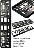 CAR NUMBER PLATE HOLDER WITH CUSTOMISED TEXT FOR ANY CAR BUSINESS WEDDING ADVERT