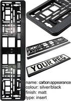 CAR NUMBER PLATE HOLDER WITH CUSTOMISED TEXT FOR ANY CAR BUSINESS WEDDING ADVERT