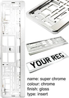 CAR NUMBER PLATE HOLDER WITH CUSTOMISED TEXT FOR ANY CAR BUSINESS WEDDING ADVERT