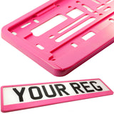 CAR NUMBER PLATE HOLDER WITH CUSTOMISED TEXT FOR ANY CAR BUSINESS WEDDING ADVERT