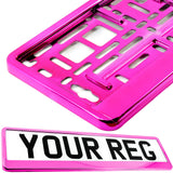 CAR NUMBER PLATE HOLDER WITH CUSTOMISED TEXT FOR ANY CAR BUSINESS WEDDING ADVERT