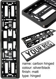 CAR NUMBER PLATE HOLDER WITH CUSTOMISED TEXT FOR ANY CAR BUSINESS WEDDING ADVERT