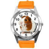 ORANGE LEATHER GUINEA PIG MINI HOG CAVIA CUTE SWINKA MORSKA FILM CD DVD TV WATCH