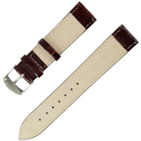 1x Brown Crocodile Alligator Grain Leather Premium Quality Band Watch Strap 20mm