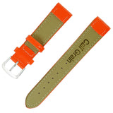 1x Orange Color Mens Ladies High Quality Soft Leather Watch Slim Band Strap 22mm