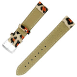 1x Leopard Animal Print High Quality Soft Leather Watch Slim Band Strap 18mm