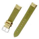 1x Gold Color Mens Ladies High Quality Soft Leather Watch Slim Band Strap 18mm