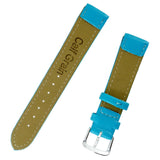1x Blue Color Mens Ladies High Quality Soft Leather Watch Slim Band Strap 22mm