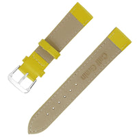 1x Yellow Color Mens Ladies High Quality Soft Leather Watch Slim Band Strap 18mm