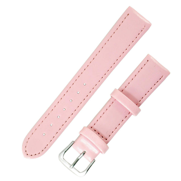 1x Pink Color Mens Ladies High Quality Soft Leather Watch Slim Band Strap 22mm