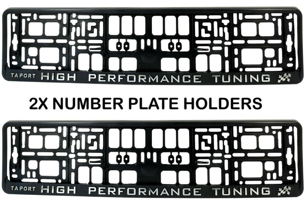 2x HIGH PERFORMANCE 3d TUNING Car Reg License Number Plate Surround Holder Frame