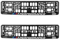 2x TAPORT PERFORMANCE 3d TUNING Car License Number Plate Surround Holder Frame